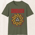 Soundgarden Vintage Band Tee – Distressed 90s Grunge Shirt – Military Green