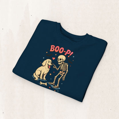 Skeleton & Puppy “BOO-P!” Toddler Sweatshirt