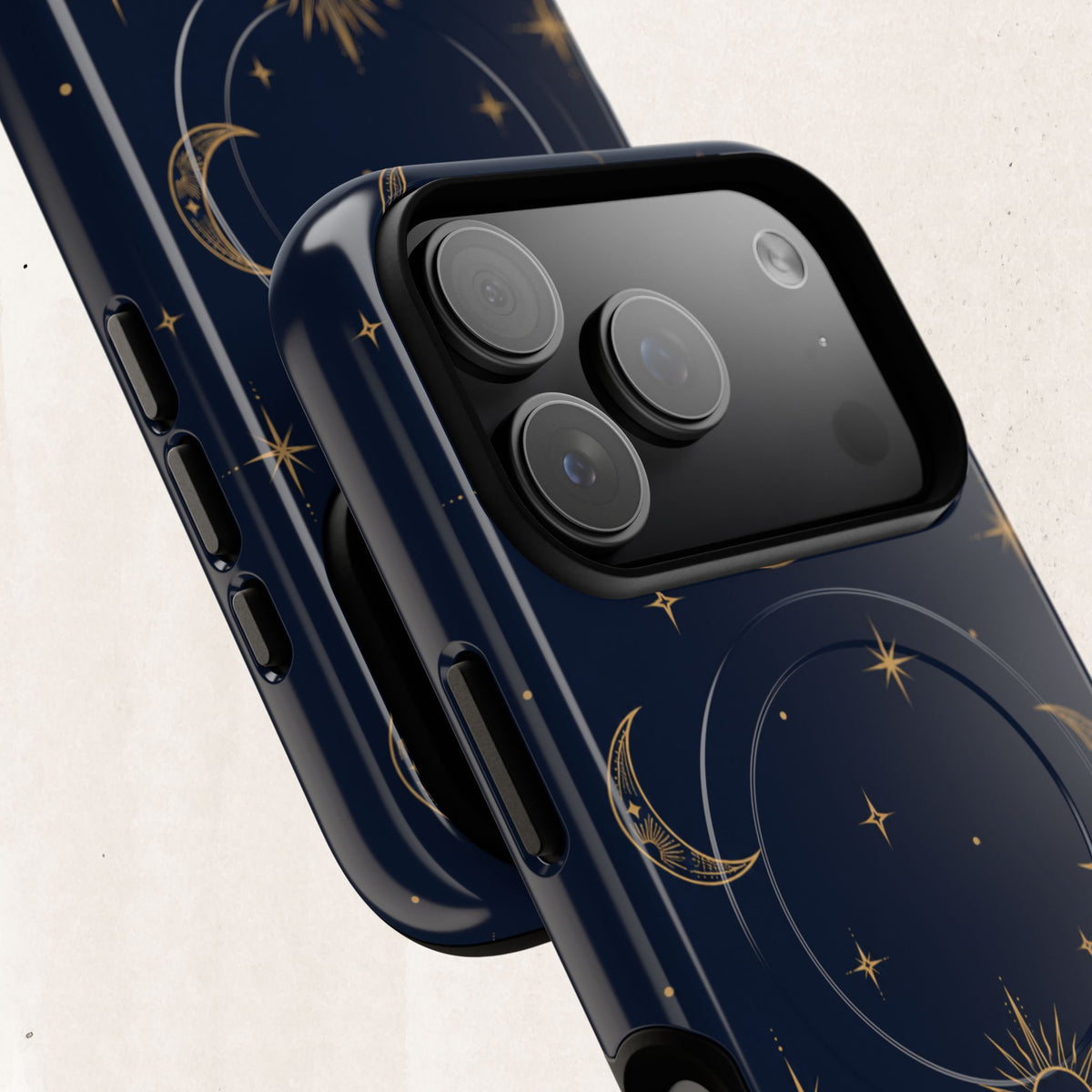 Magnetic Phone Case — Celestial Moon & Stars Tough Protective Cover