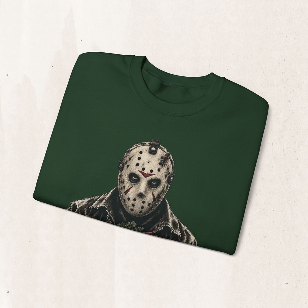 Jason Vorhees Christmas Wreath Crewneck Sweatshirt