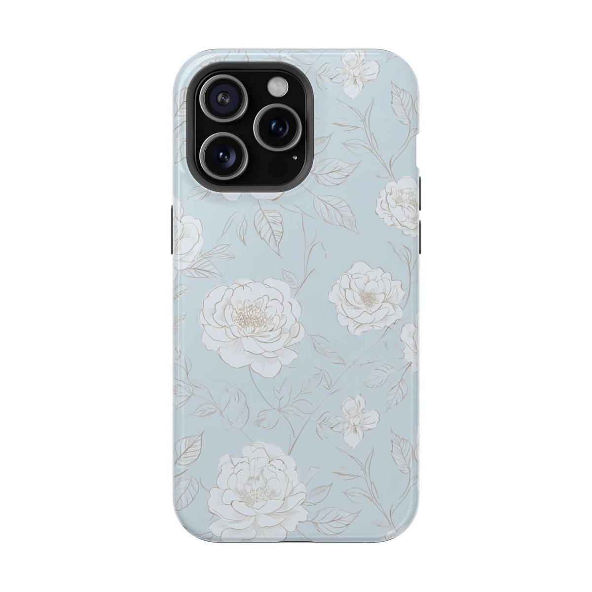 Blue Floral Magnetic Phone Case, alternate view