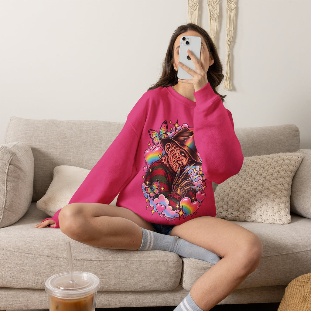Freddy Krueger Rainbow Crewneck Sweatshirt