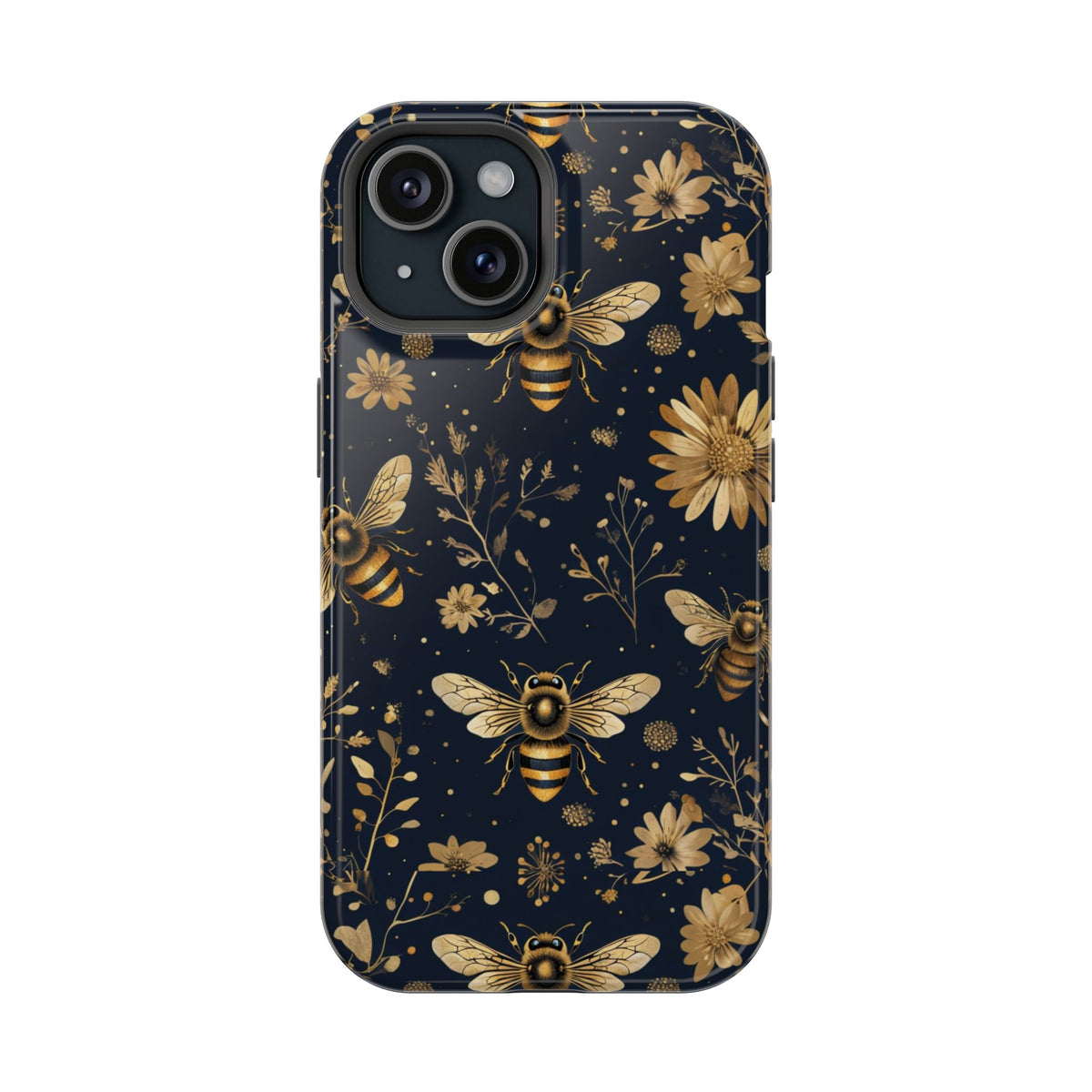 Gold Bees & Daisies Magnetic Tough Case, alternate view