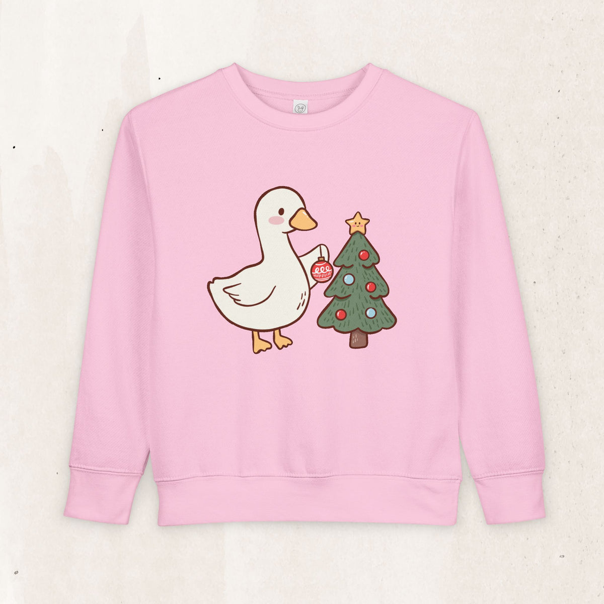 Decorating Duck Toddler Christmas Sweatshirt