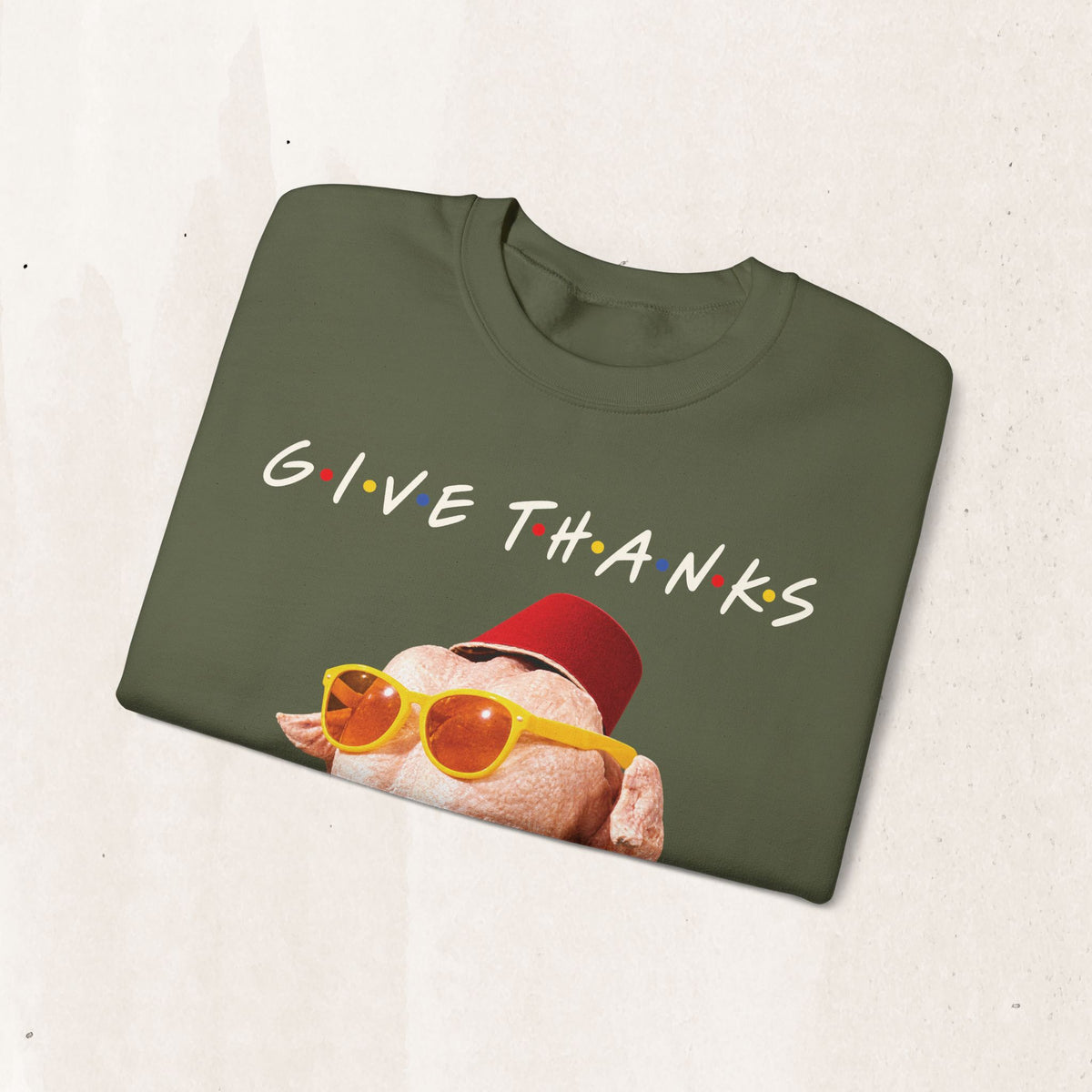 Thanksgiving FRIENDS Turkey Crewneck Sweatshirt Printify