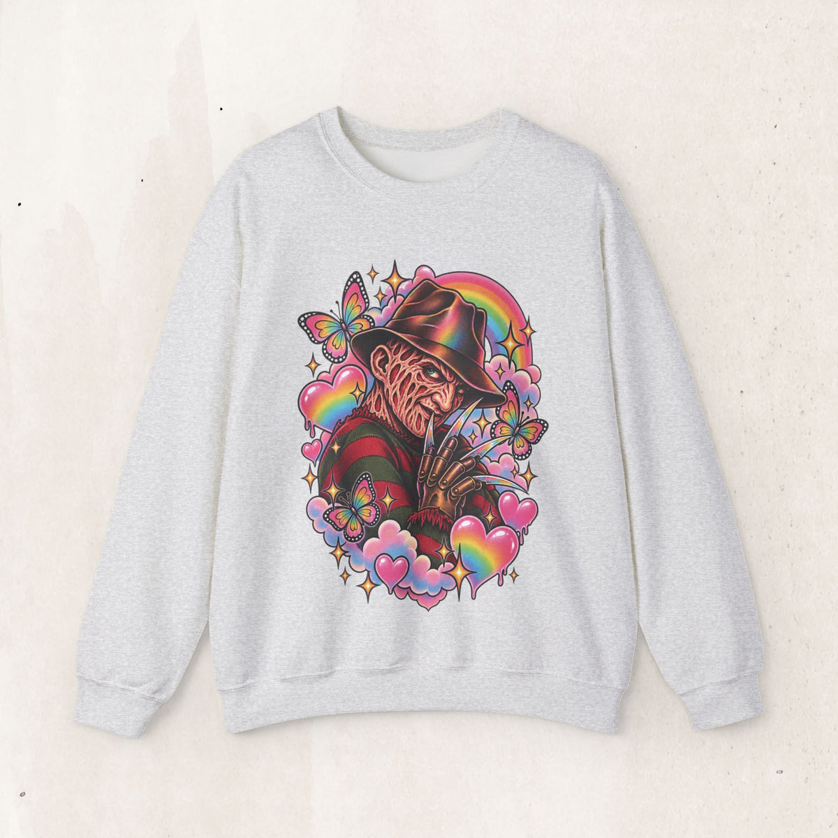 Freddy Krueger Rainbow Crewneck Sweatshirt