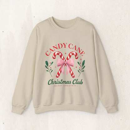 Candy Cane Christmas Club Crewneck Sweatshirt