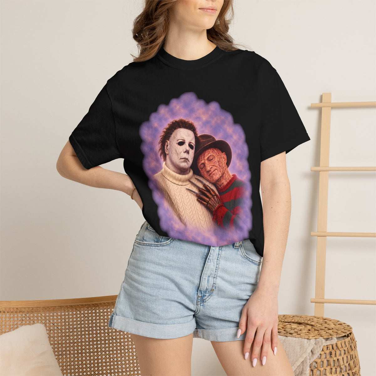 Michael Myers & Freddy Kreuger 80's Portrait Tee