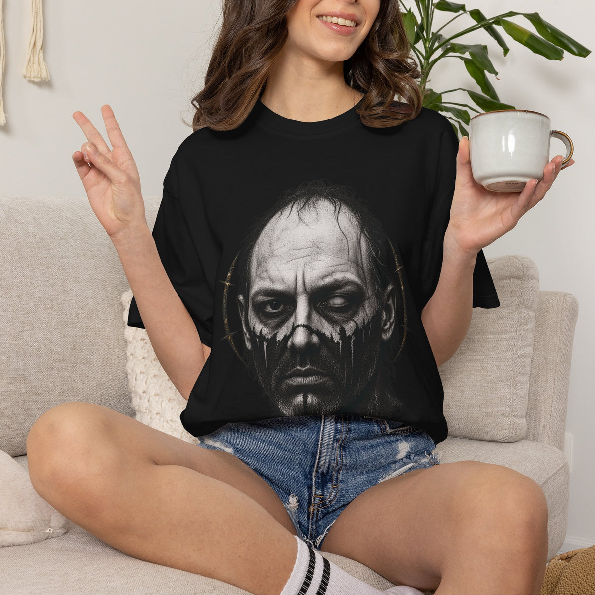 Dark Faced Man Graphic Tee