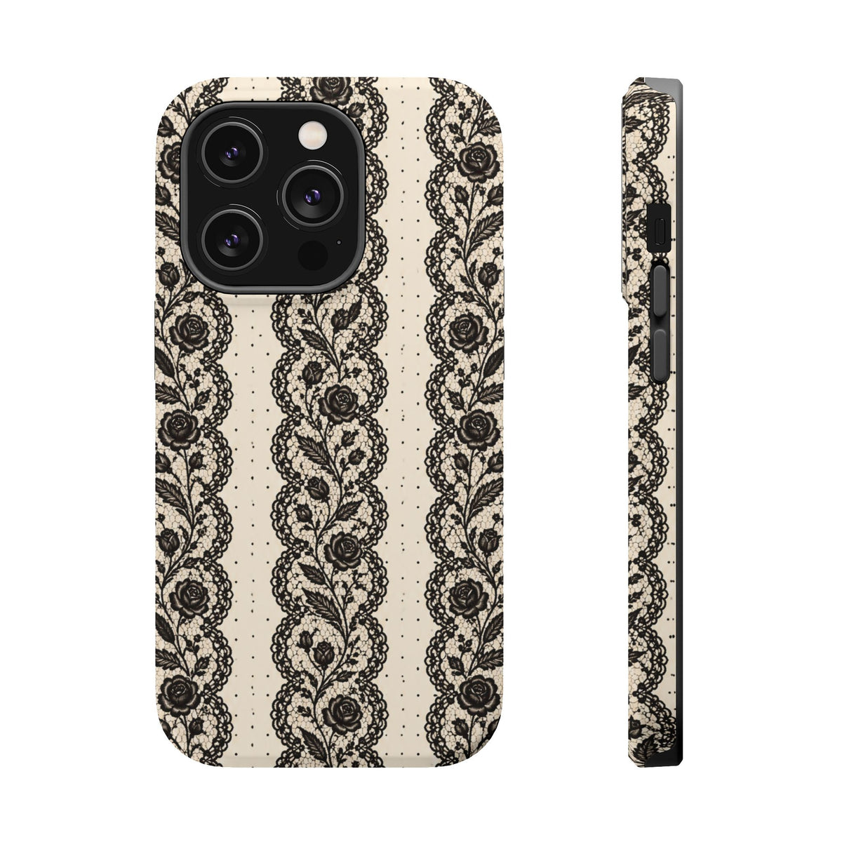 Lace Stripes Magnetic Phone Case, alternate view