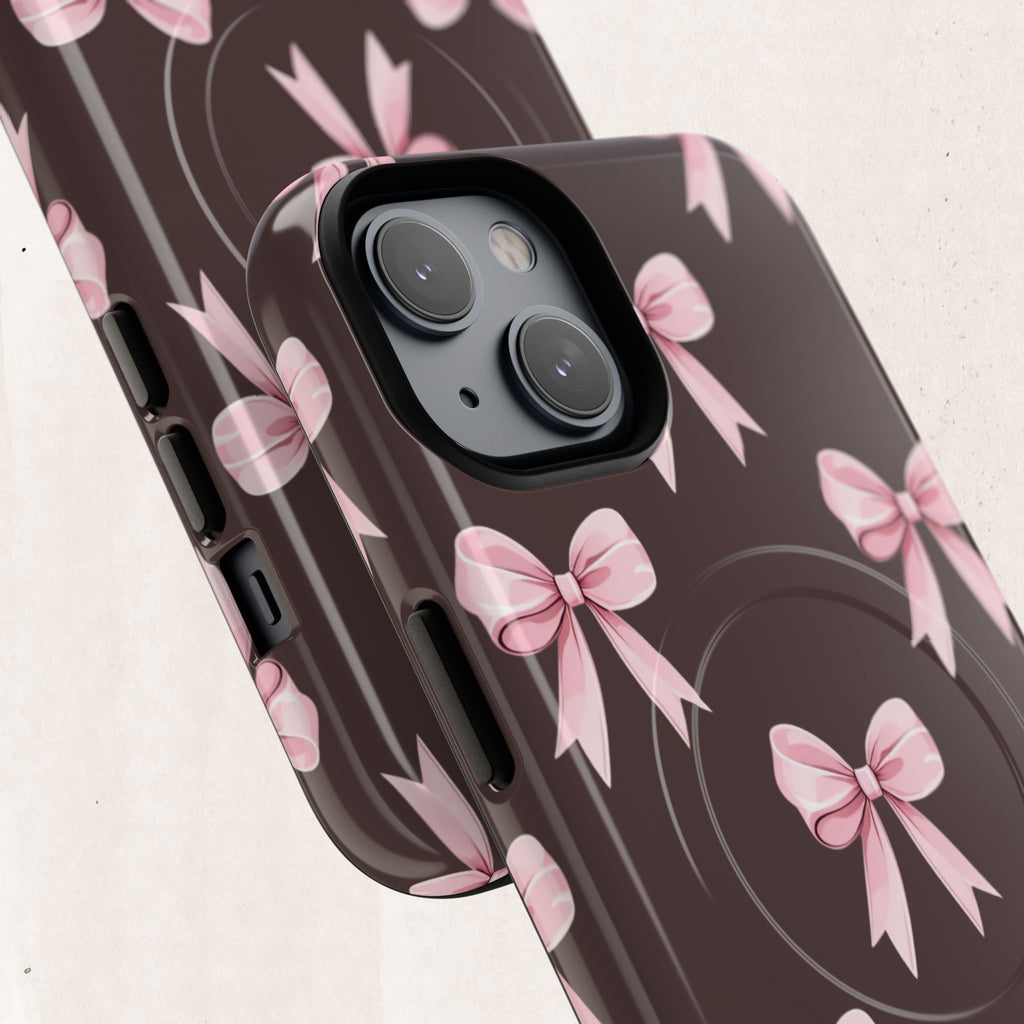 Pink Ribbon Bow Tough Magnetic Phone Case