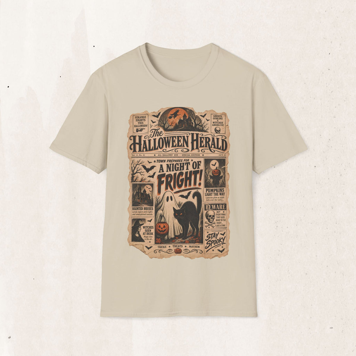 Halloween Herald Newspaper Tee