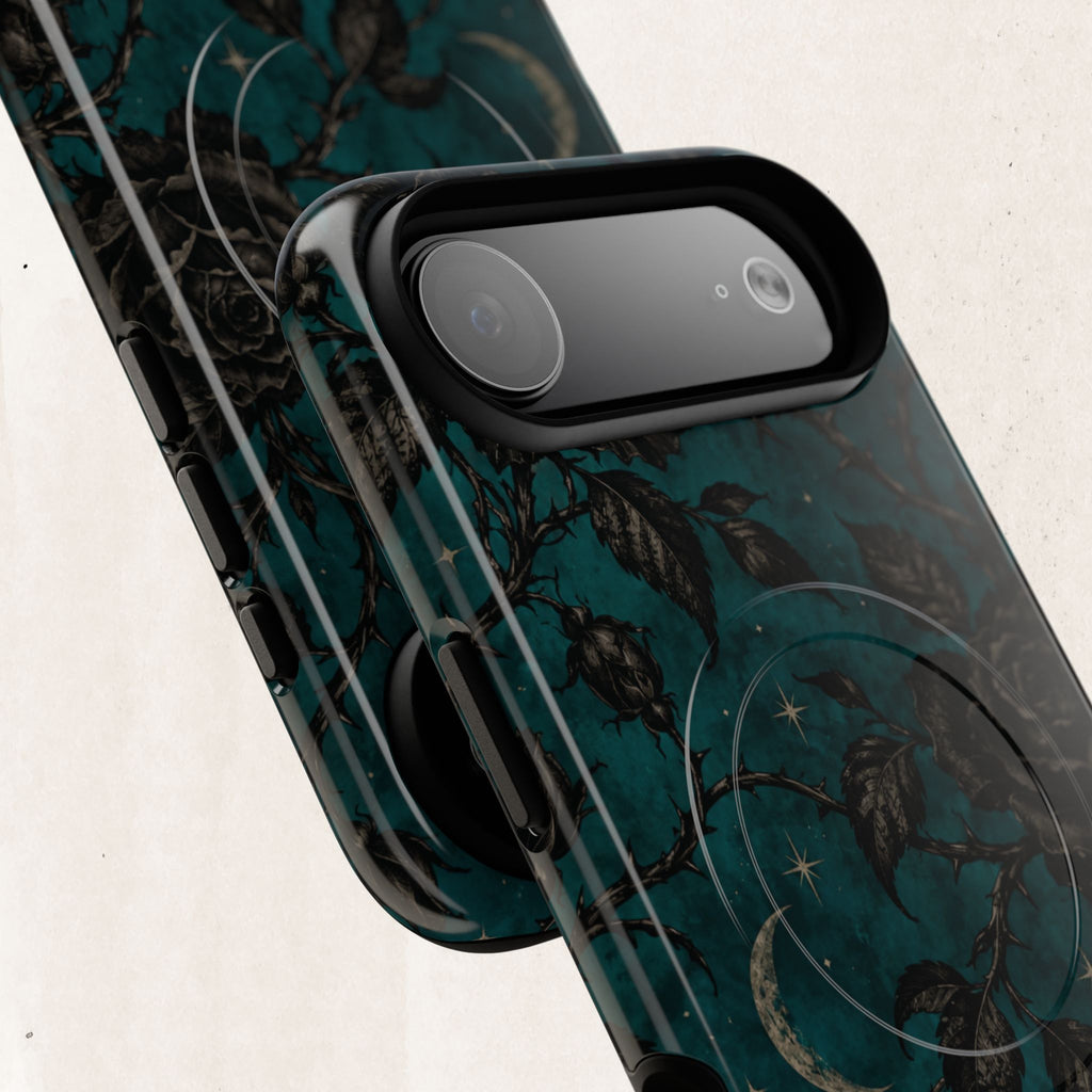 Teal Moon & Black Rose Tough Protective Case