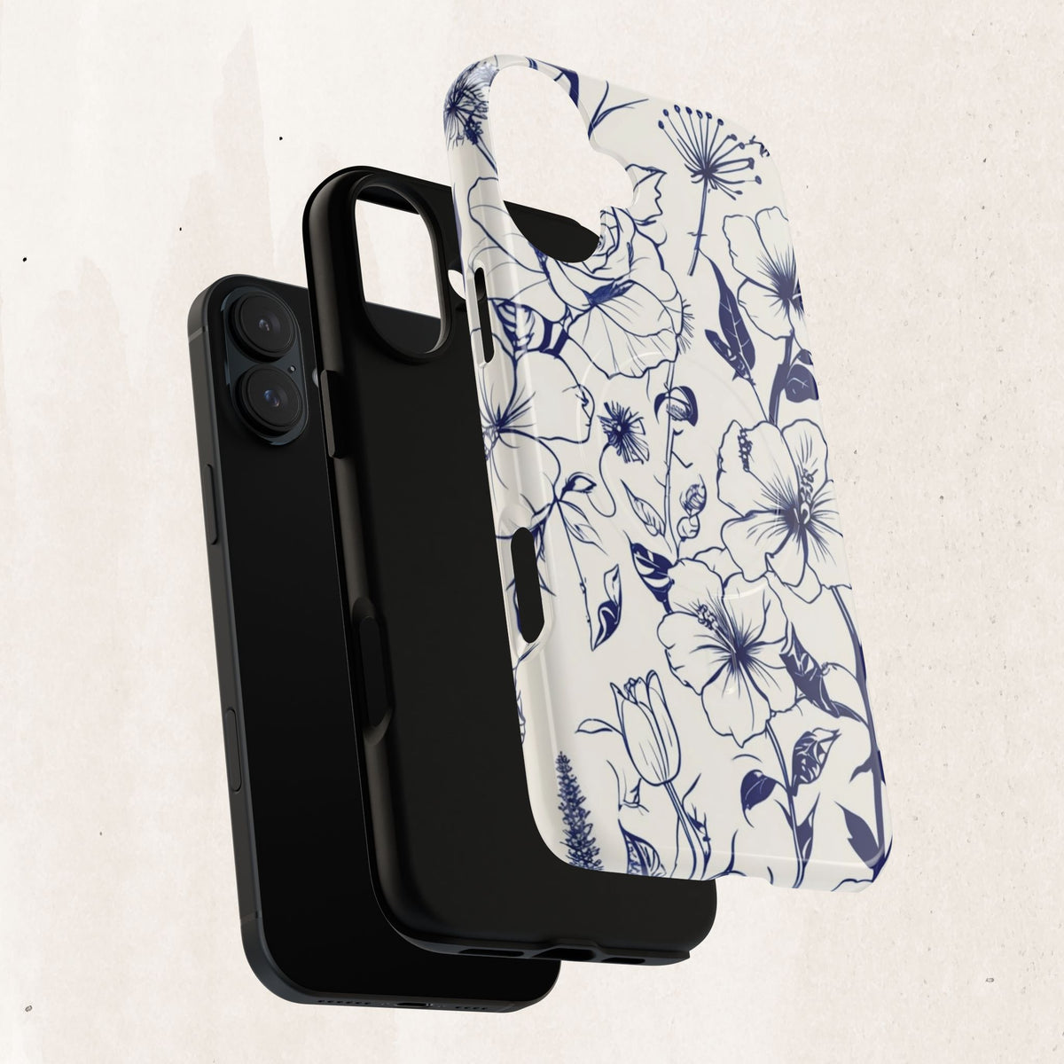 Floral Sketch Tough Magnetic Phone Case