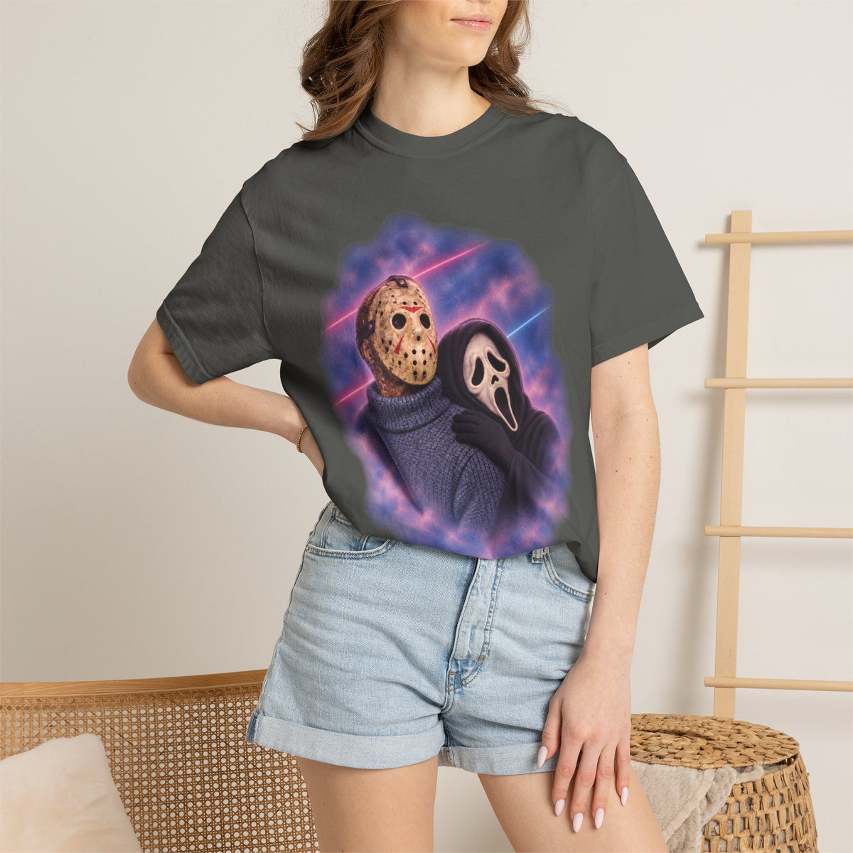Jason Vorhees & Ghostface 80's Portrait Tee