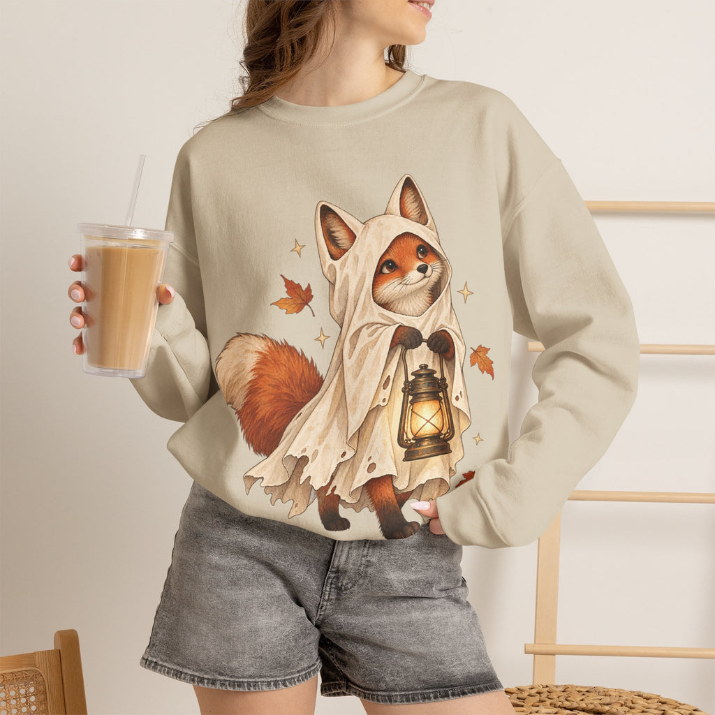 Autumn Lantern Fox Crewneck Sweatshirt