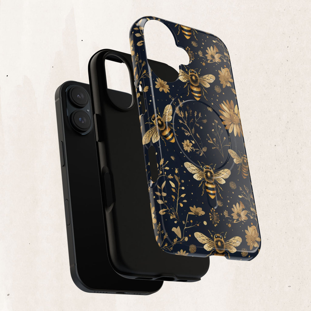 Gold Bees & Daisies Magnetic Tough Case