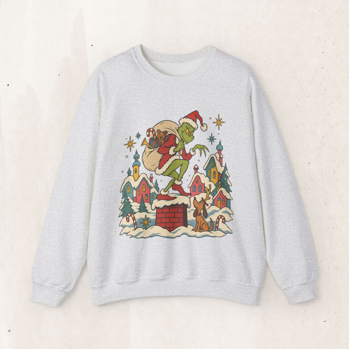 Grinch Santa Heist Crewneck Sweatshirt