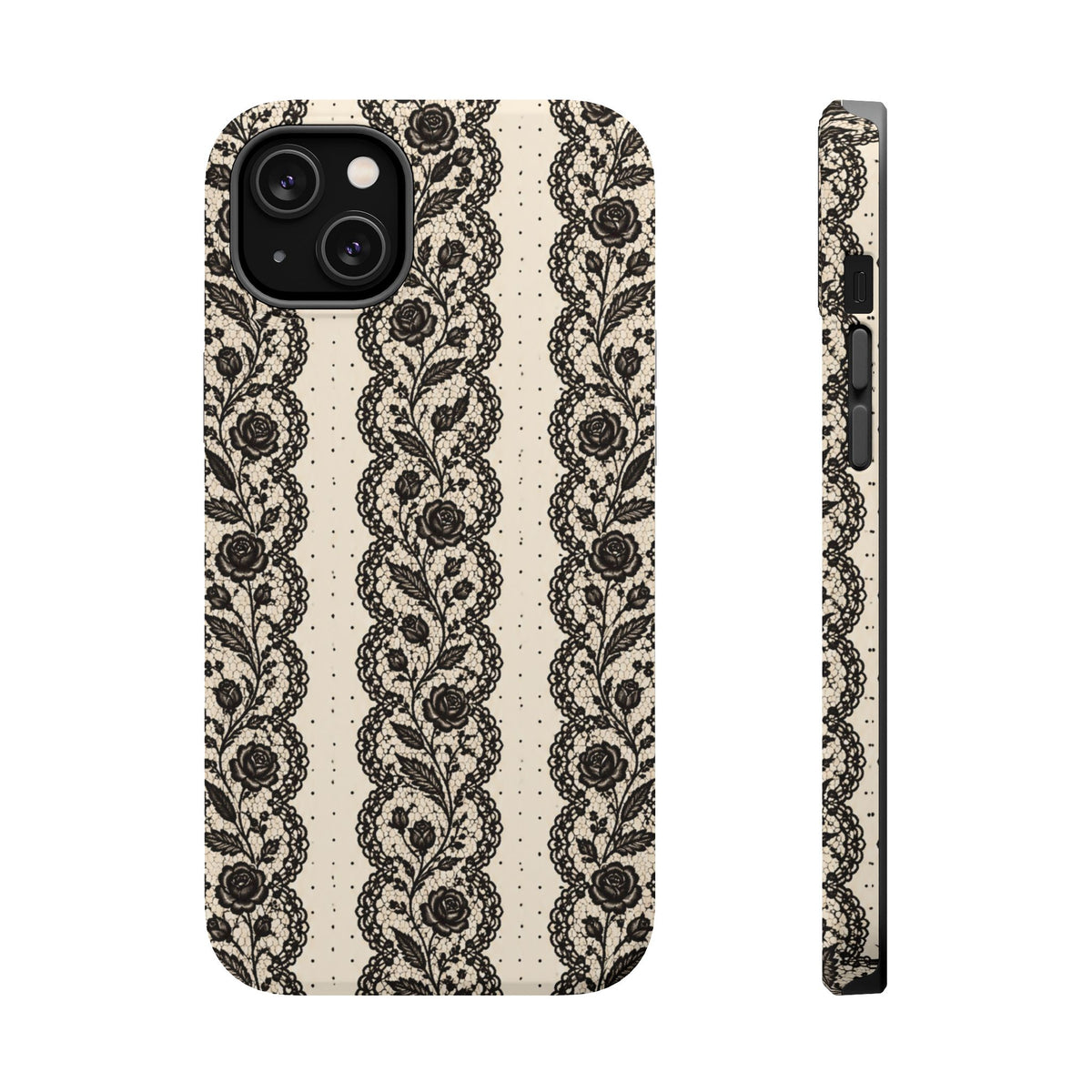 Lace Stripes Magnetic Phone Case, alternate view