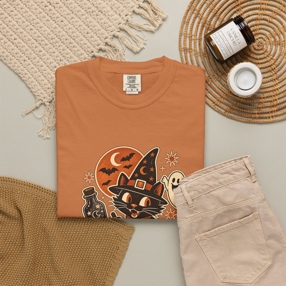 Halloween Cats & Pumpkins Tee