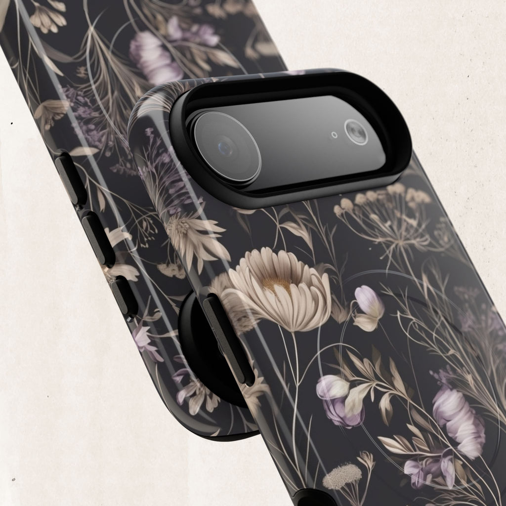 Floral Noir Tough Magnetic Phone Case