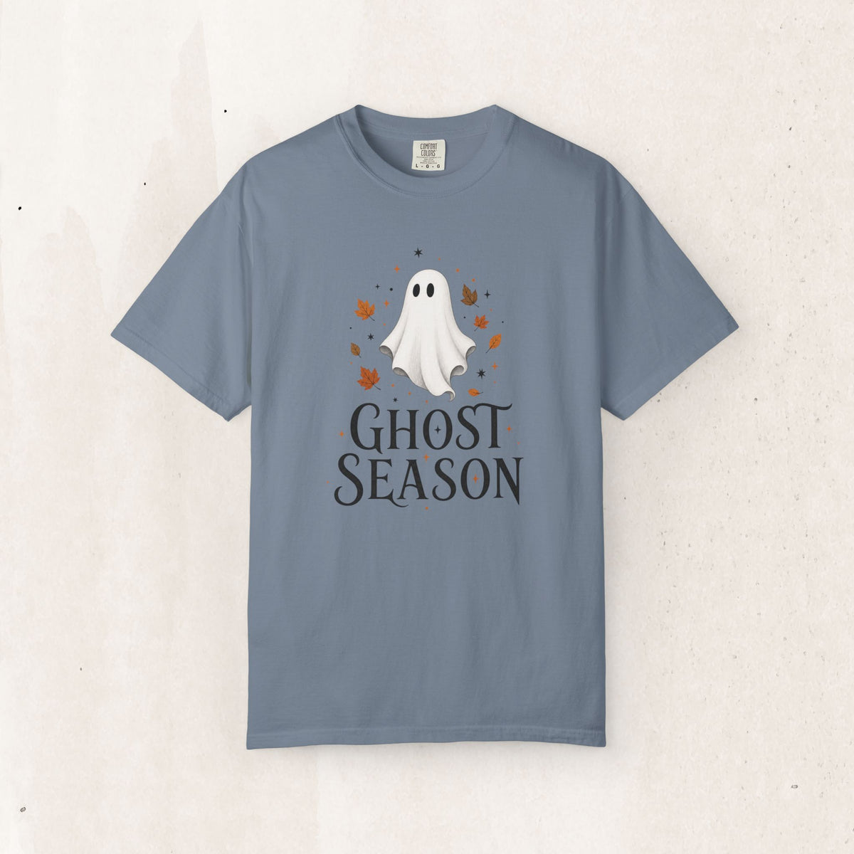 Ghost Season Tee – Cute Fall Ghost Graphic Shirt – Blue Jean