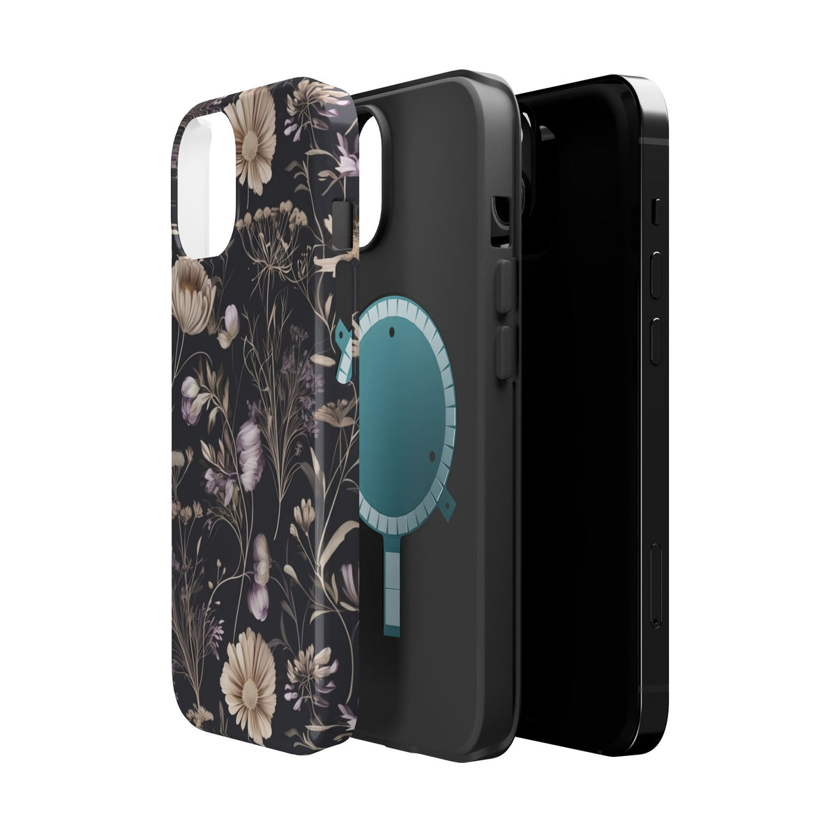 Dark Floral Magnetic Phone Case, alternate view