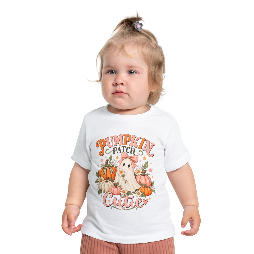 Pumpkin Patch Cutie Baby T-Shirt - Cute Fall Autumn Outfit for Infants, Toddlers - Halloween Thanksgiving Seasonal Top
