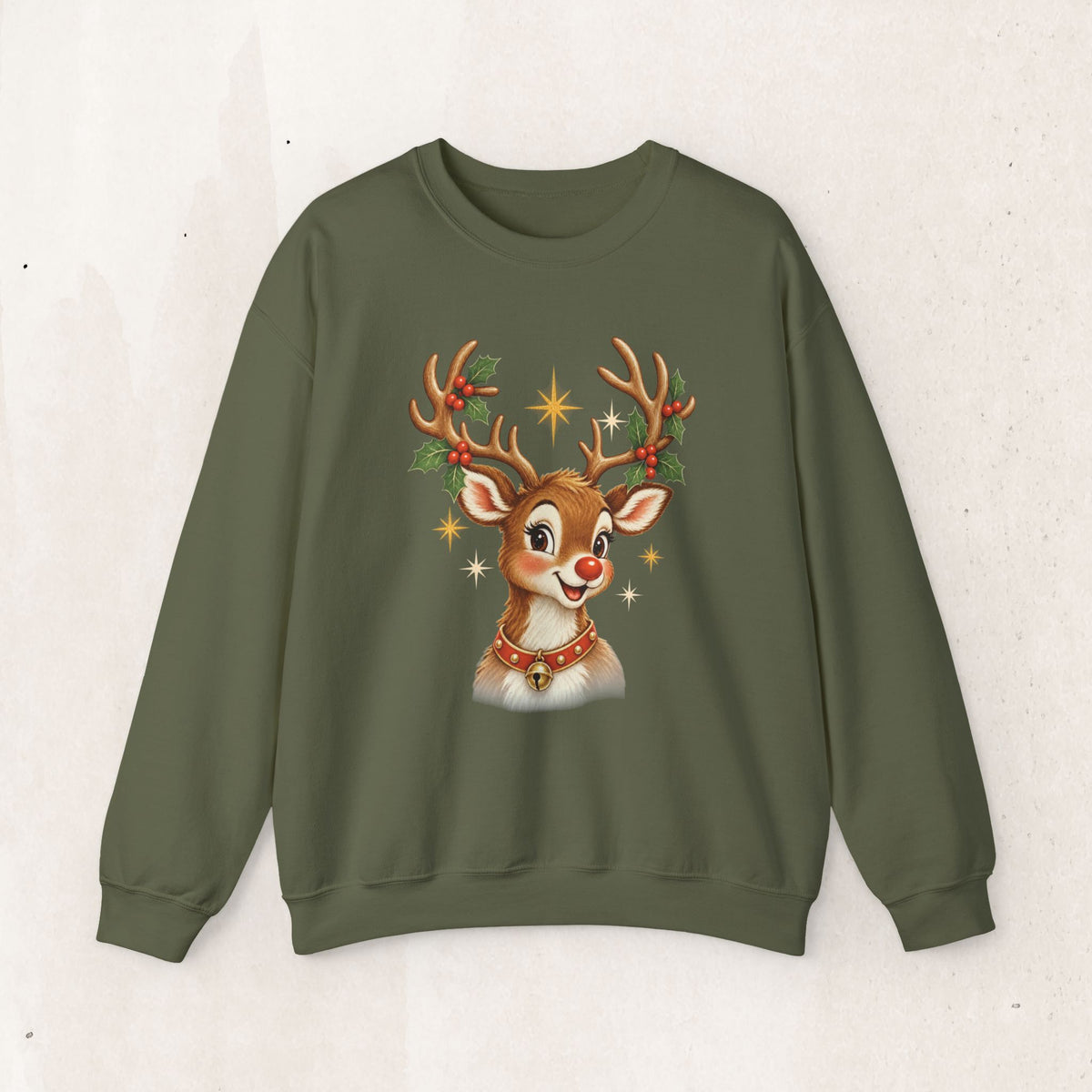 Vintage Rudolph Graphic Crewneck Sweatshirt