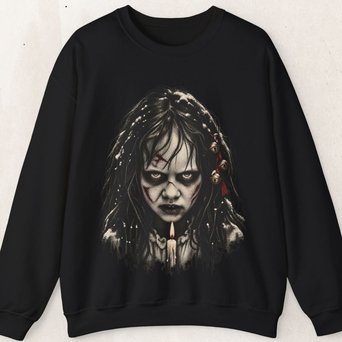 Gothic Horror Sweatshirt, Embroidered Crewneck Portrait, OG Unisex