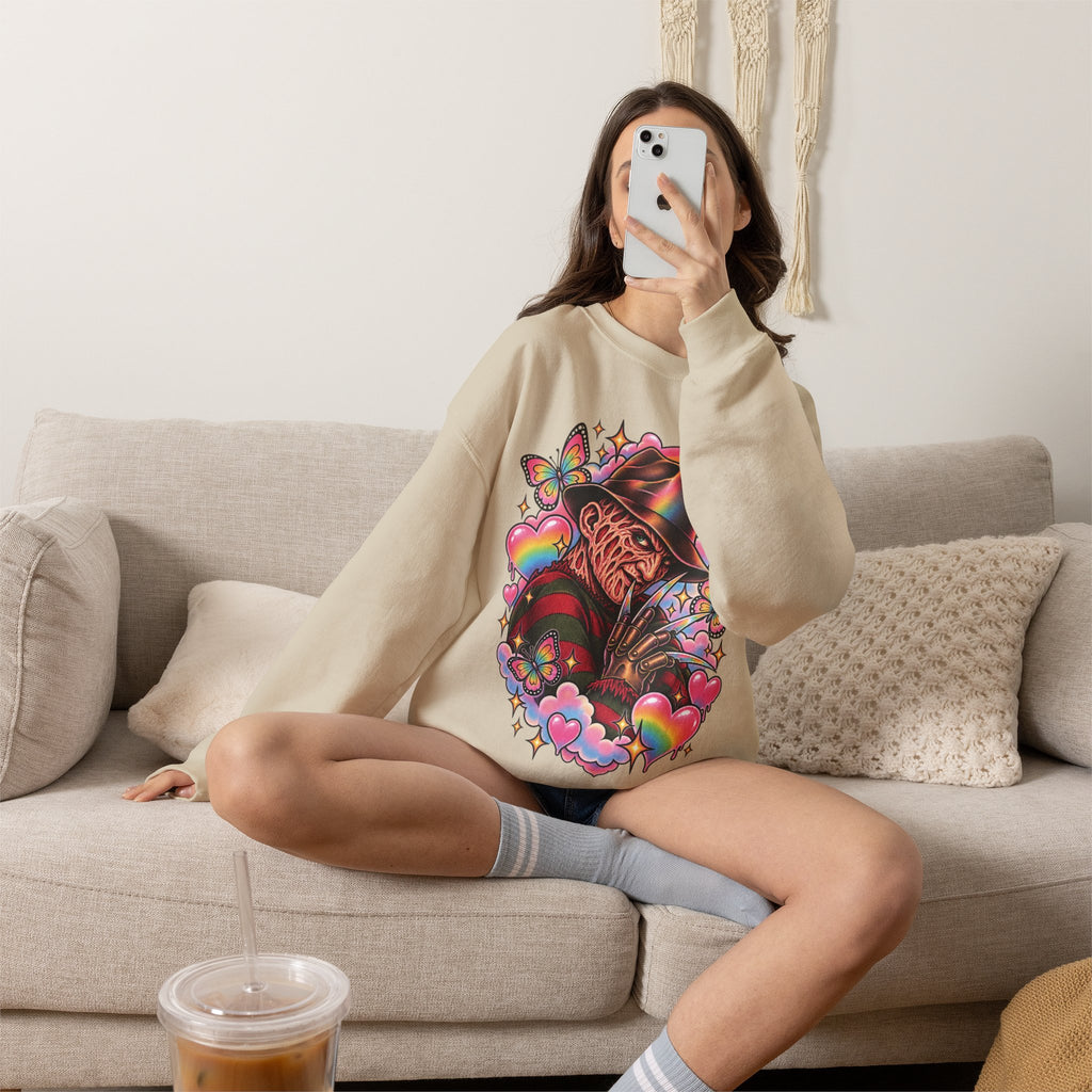 Freddy Krueger Rainbow Crewneck Sweatshirt