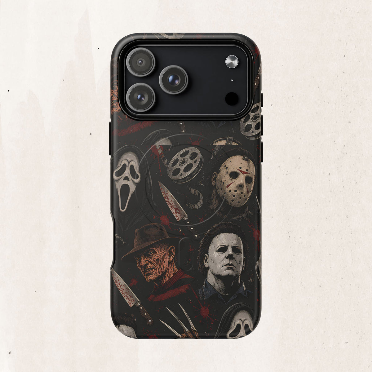 Horror Icons Magnetic Phone Case — Michael Myers, Freddy & Ghost Face Design