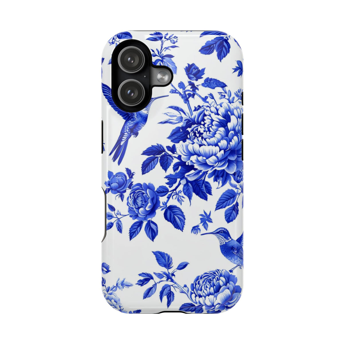 Blue Floral Bird Magnetic Phone Case, alternate view