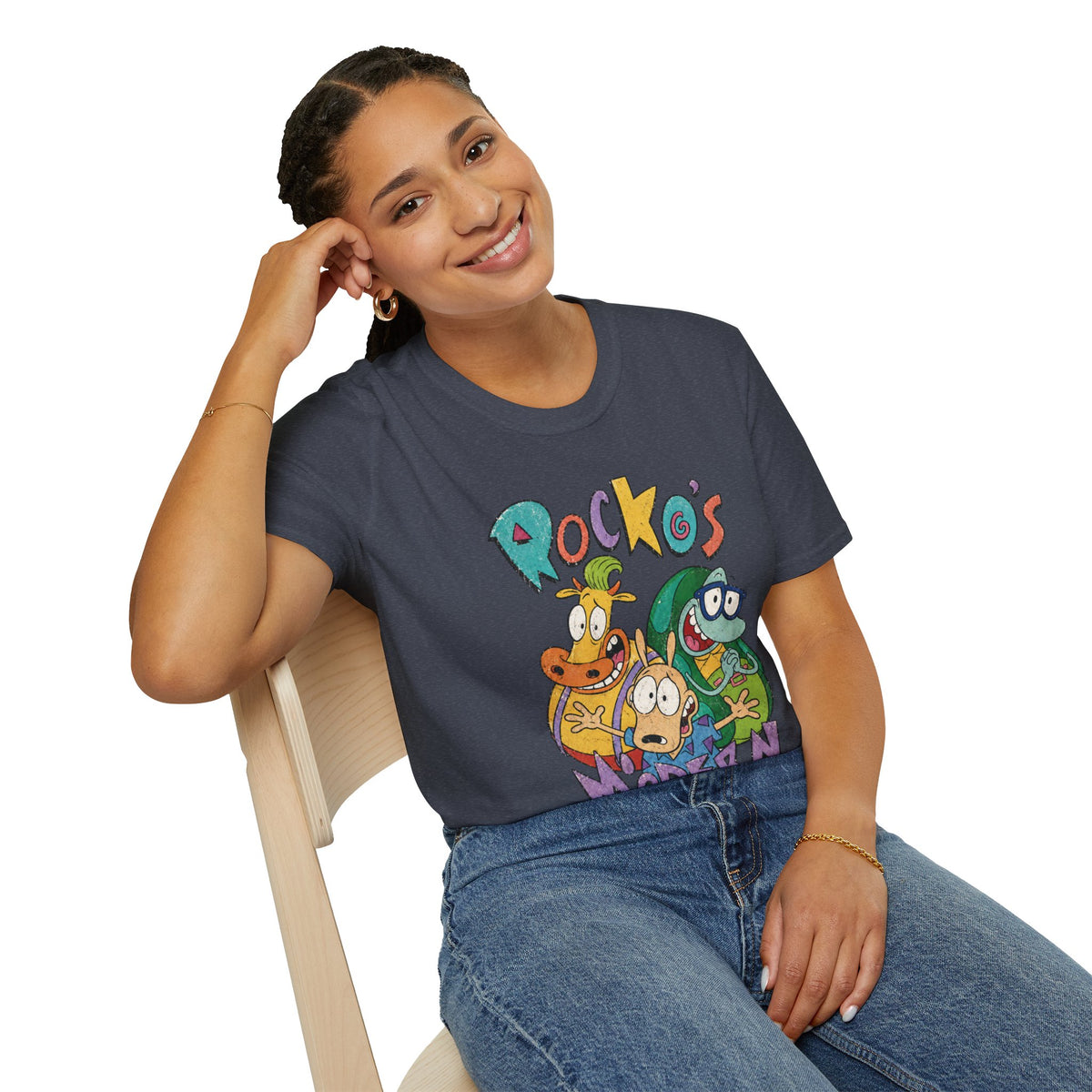Rocko's Modern Life Graphic Tee in Heather Navy, alternate view