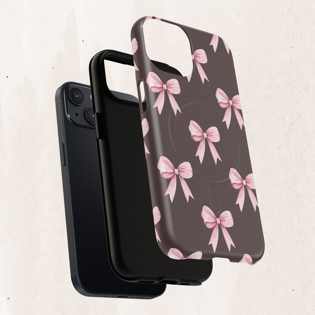Pink Ribbon Bow Tough Magnetic Phone Case