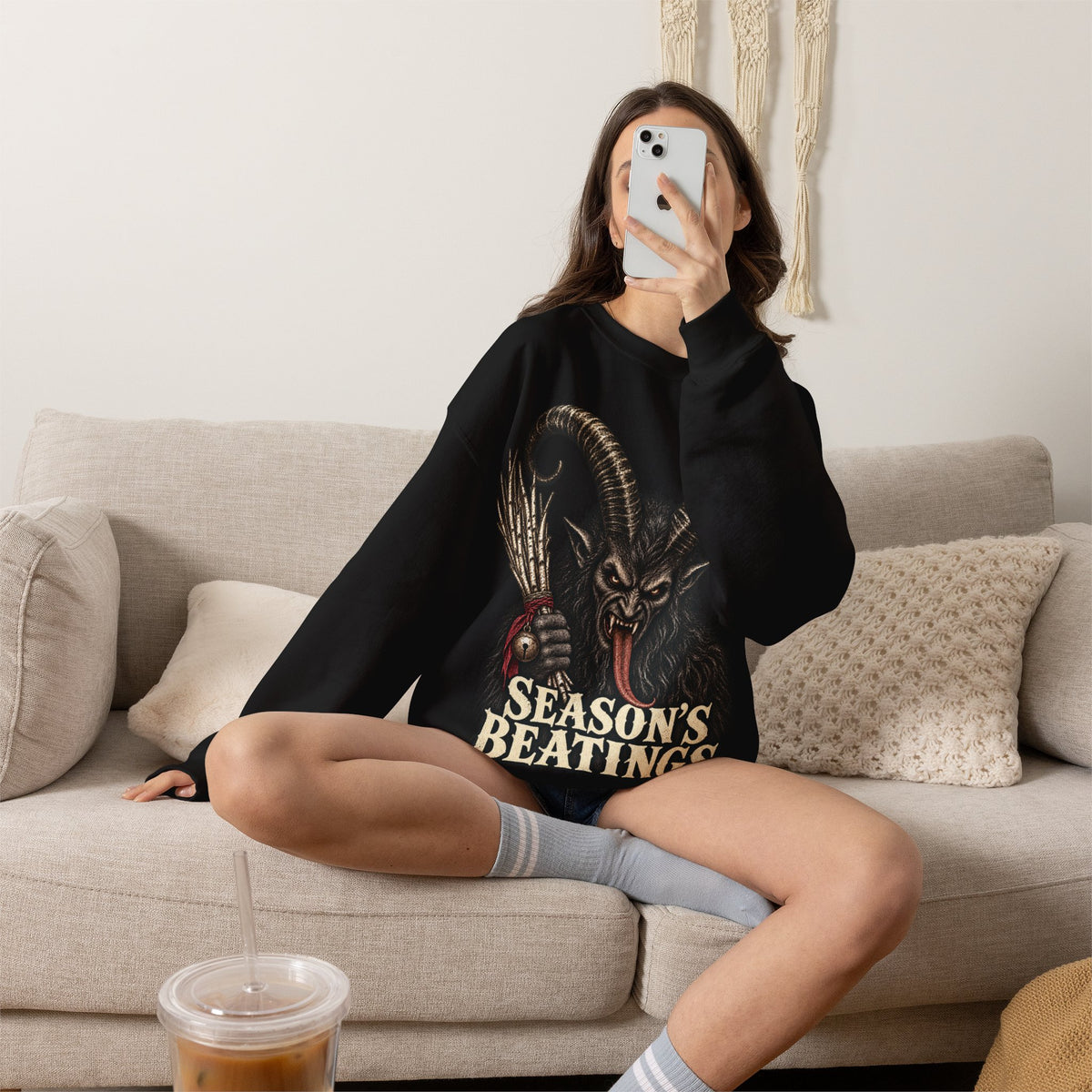 Krampus Christmas Crewneck Sweatshirt