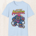 My Pet Monster Graphic Tee – Retro 80s Cartoon Shirt – Light Blue