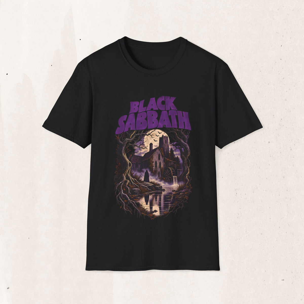 Sabbath Graphic Tee – Vintage 70s Rock Band Shirt – Black