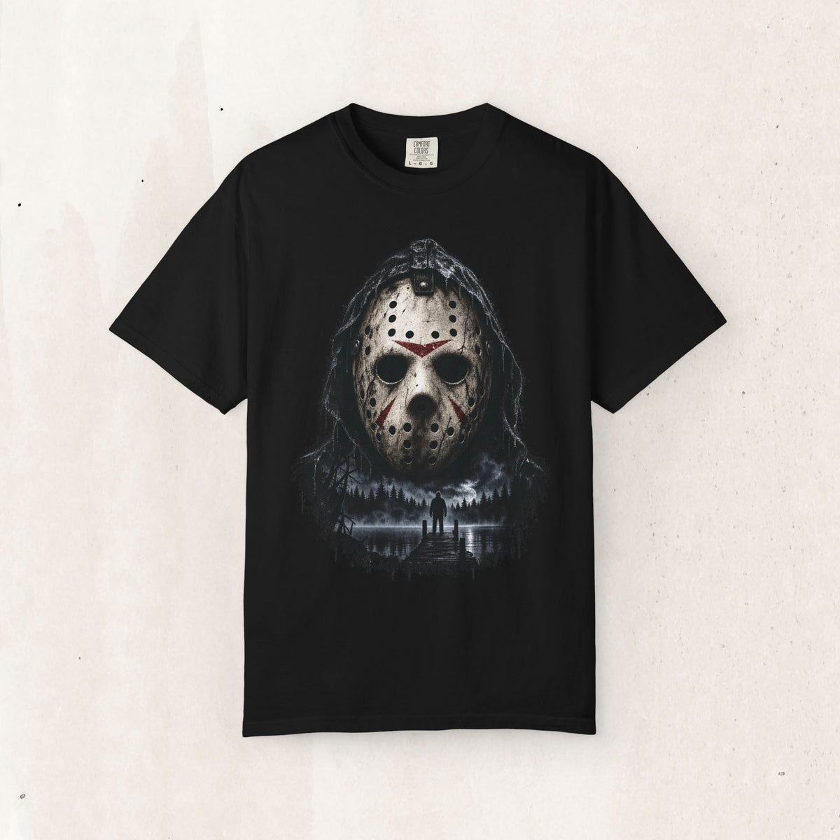 Jason Hockey Mask Lake Scene Graphic Tee