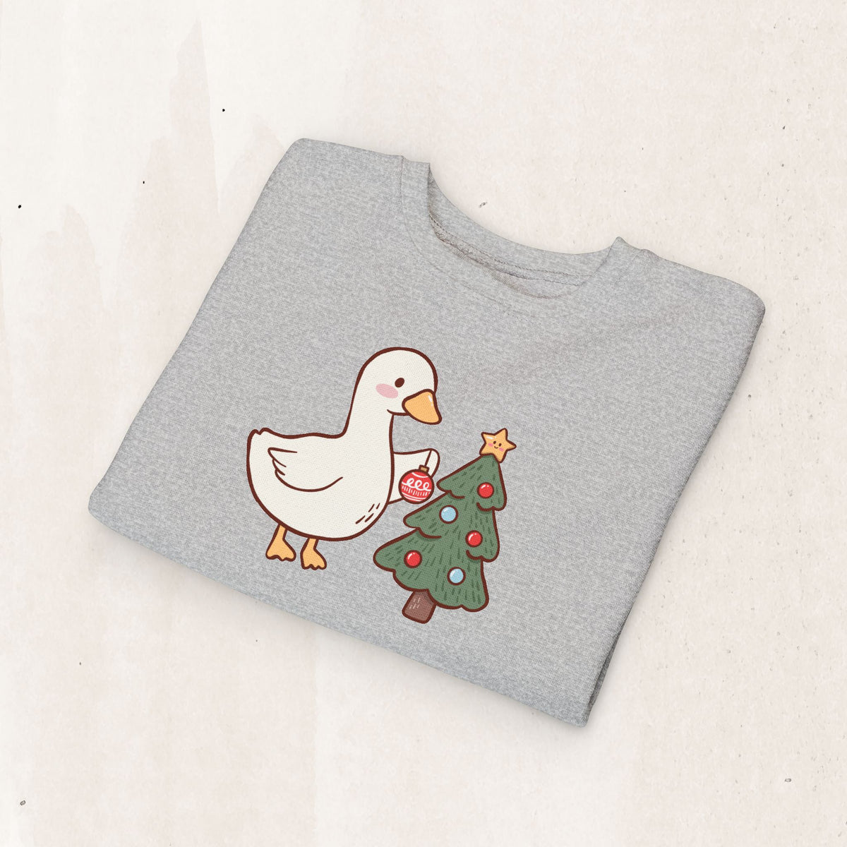 Decorating Duck Toddler Christmas Sweatshirt