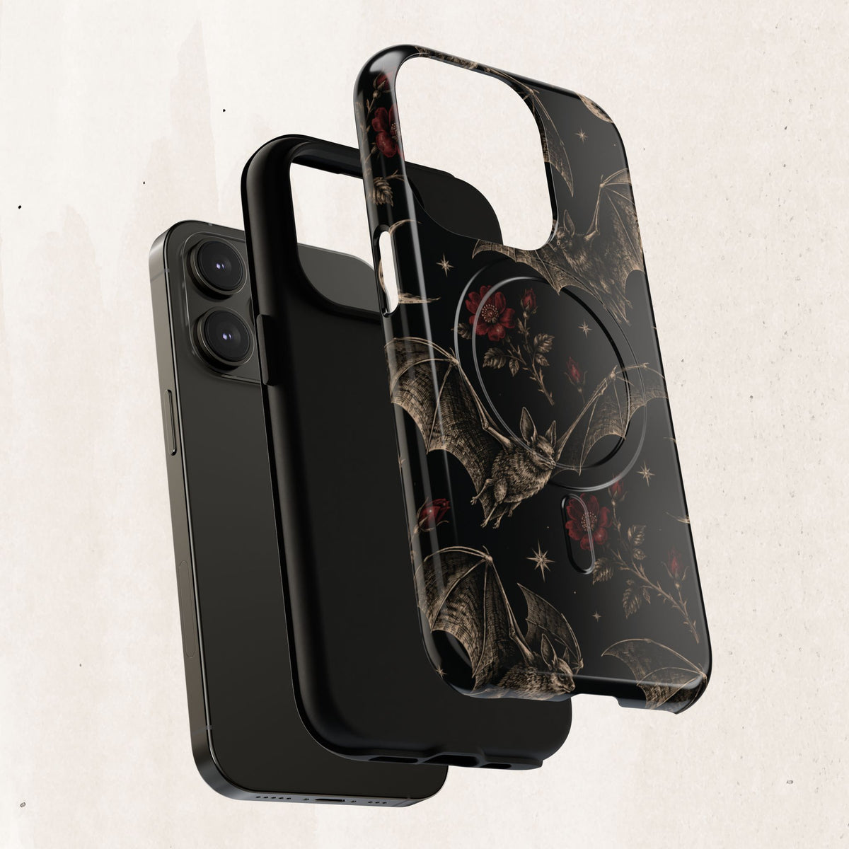 Gothic Bat & Moon Tough Magnetic Phone Case