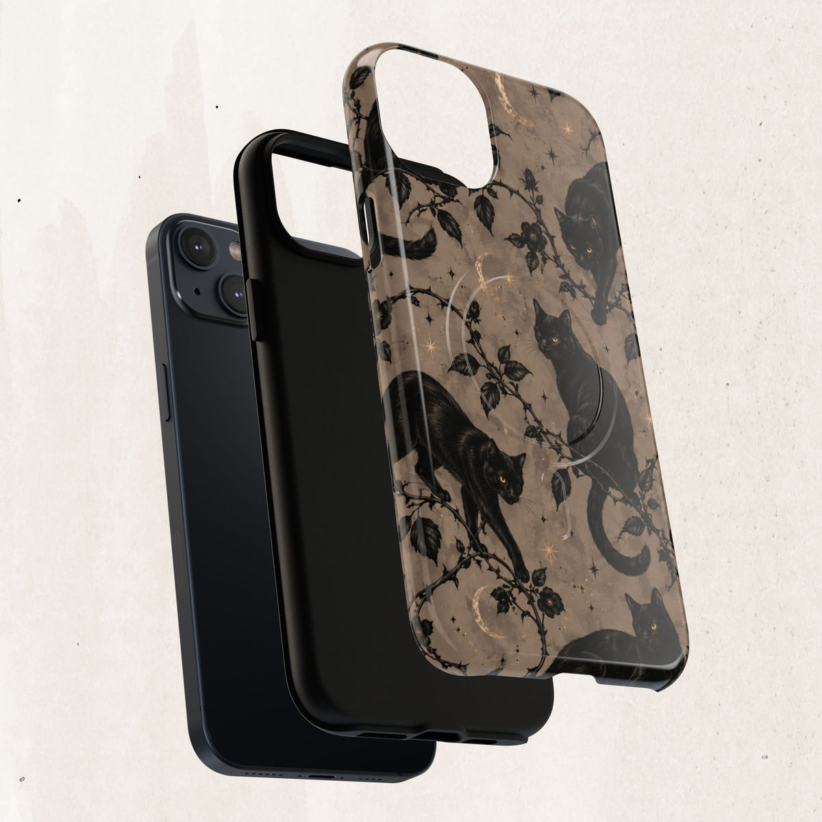 Vintage Black Cats Tough Phone Case