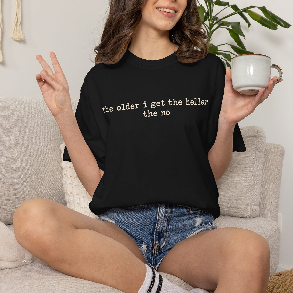 The Older I Get The Heller The No Graphic Tee