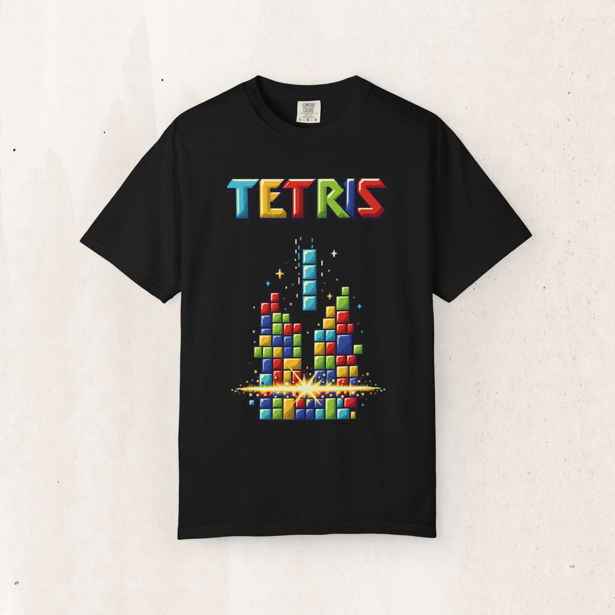 Tetris Block Stack Graphic Tee