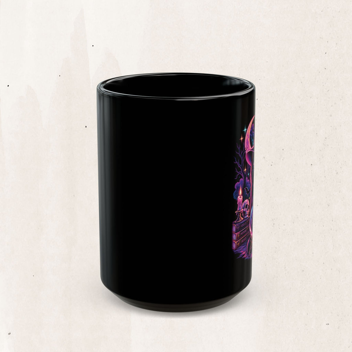 Neon Mystic Witch Cat Mug