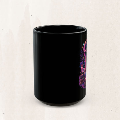 Neon Mystic Witch Cat Mug