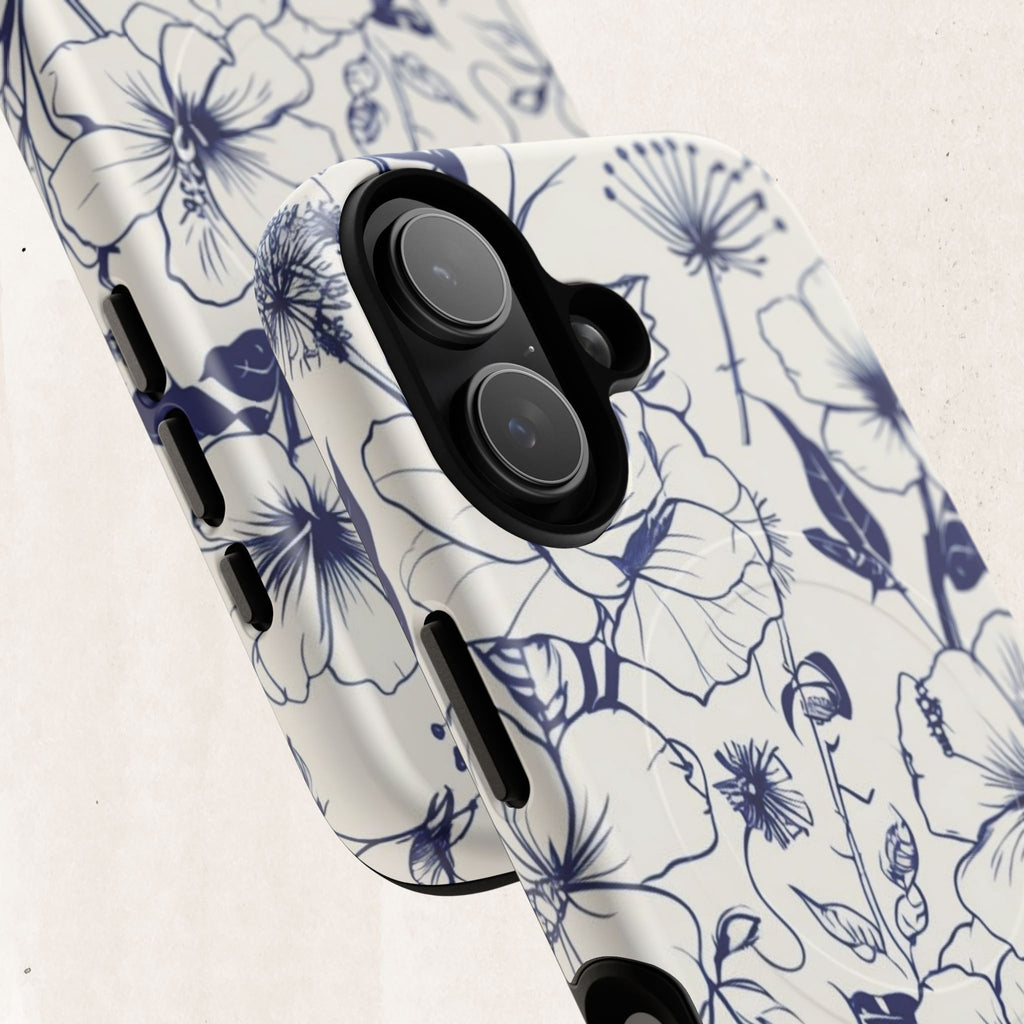 Floral Sketch Tough Magnetic Phone Case