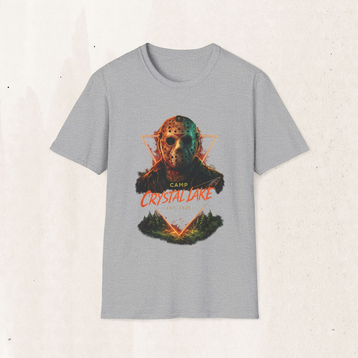 Jason Mask Horror T-Shirt — Camp Crystal Lake Graphic Tee