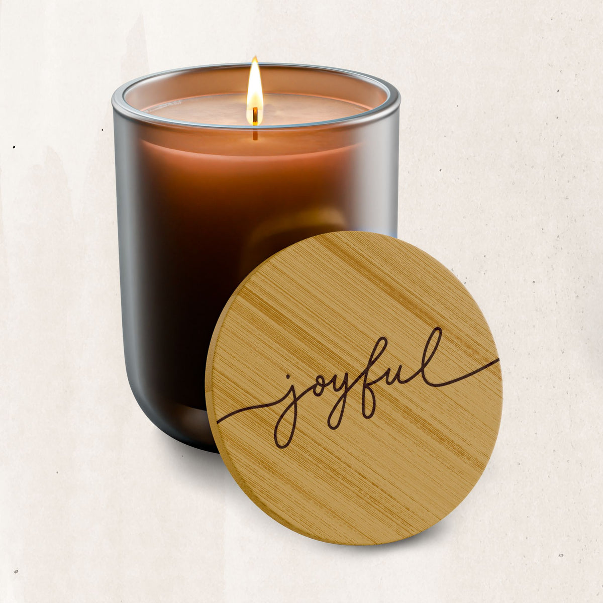 Joyful Engraved 14oz Scented Soy Candle — Holiday Aromatherapy Gift