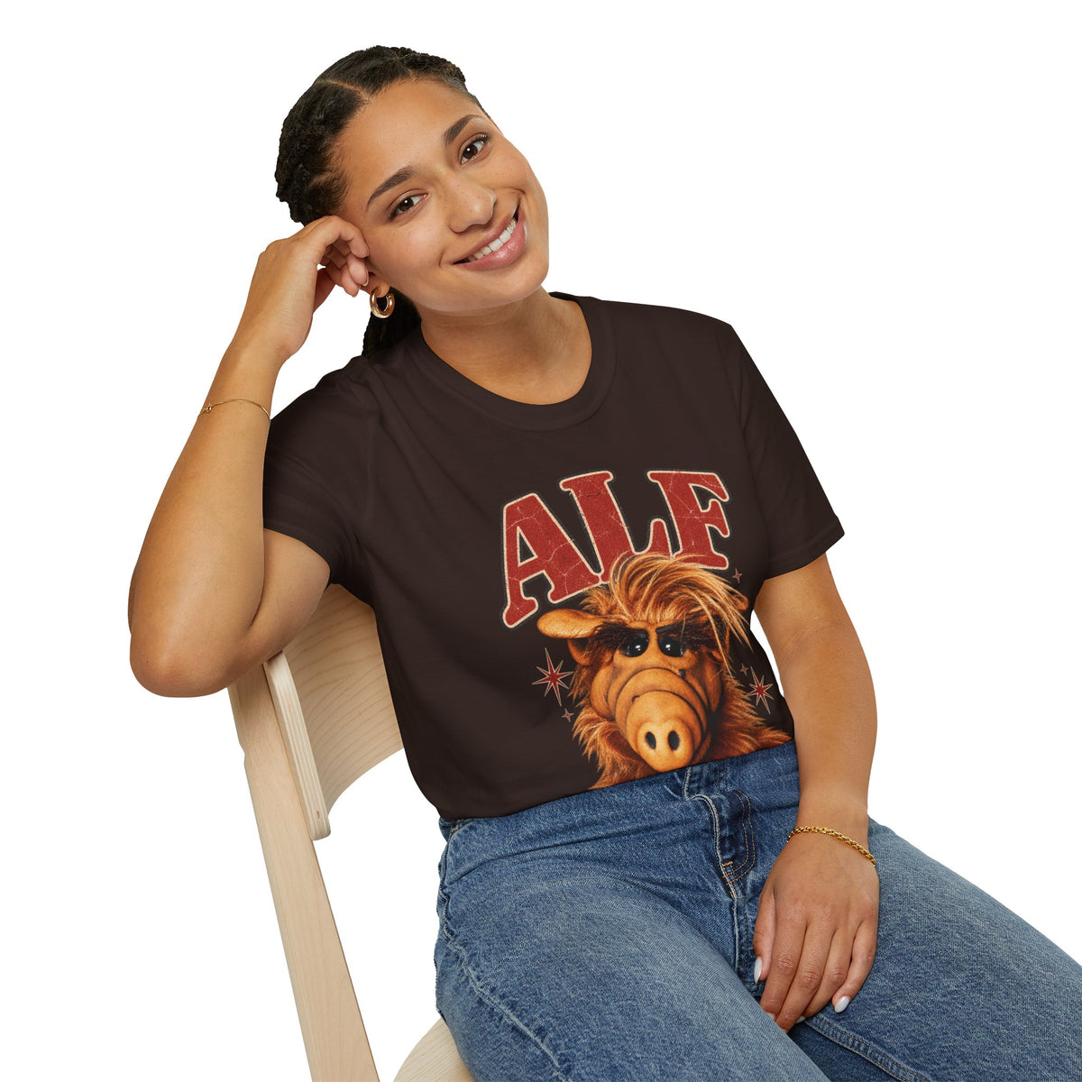 ALF Graphic Tee in Dark Chocolate, alternate view